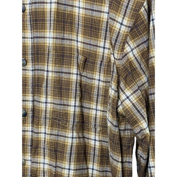 Blue Mountain Brown Plaid Long Sleeve Button-Up Shirt Men's Large 100% Cotton - Picture 6 of 7